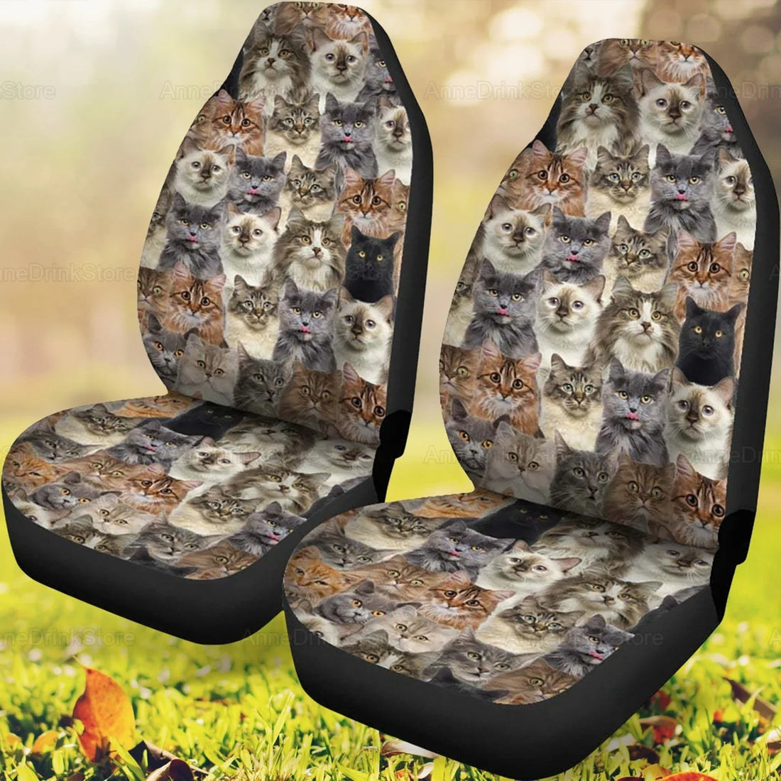 Cat Full Face Car Seat Covers