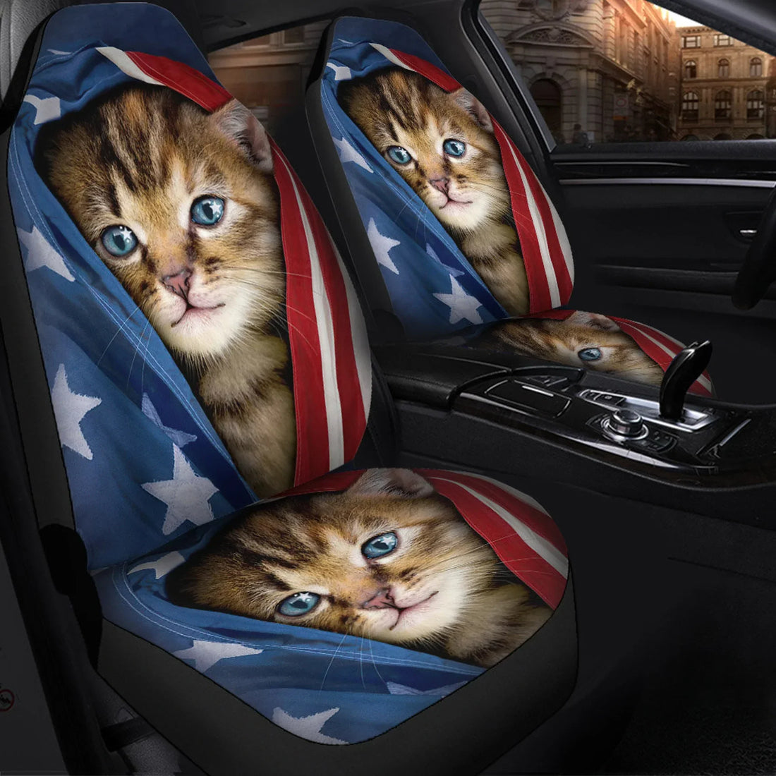 Cutest Kitty Pets Animals Universal Fit Car Seat Covers