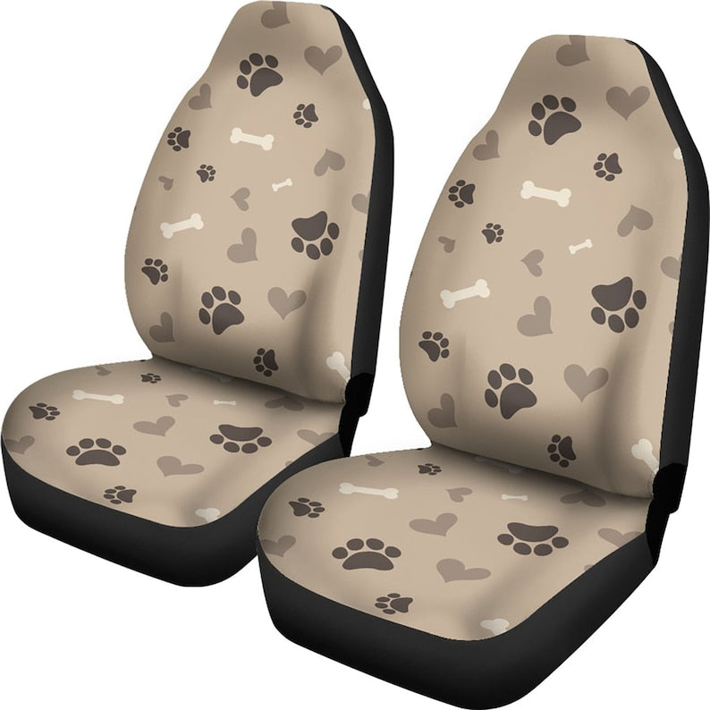 Pet Love Theme Car Seat Covers Car Seat Set Of Two Universal Car Seat Cover