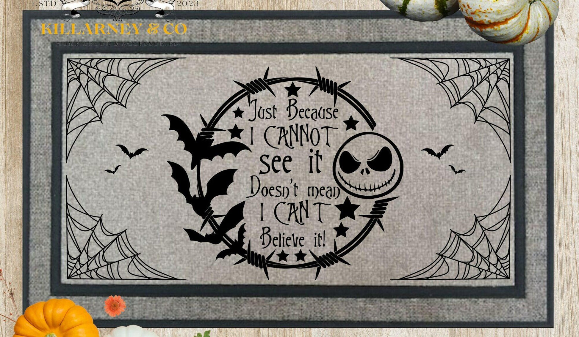 Jack and Sally Nightmare Before Christmas Doormat Disney Front Door