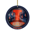 Illinois Fighting Illini Circle Aluminium Custom Ornament 2 Side Trending New Arrivals H52912 ETUG311023
