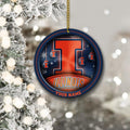 Illinois Fighting Illini Circle Aluminium Custom Ornament 2 Side Trending New Arrivals H52912 ETUG311023