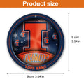 Illinois Fighting Illini Circle Aluminium Custom Ornament 2 Side Trending New Arrivals H52912 ETUG311023
