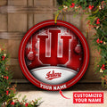 Indiana Hoosiers Circle Aluminium Custom Ornament 2 Side Trending New Arrivals H52912 ETUG311023