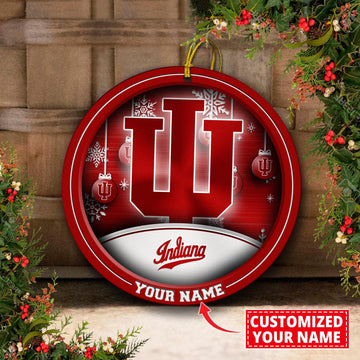 Indiana Hoosiers Circle Aluminium Custom Ornament 2 Side Trending New Arrivals H52912 ETUG311023