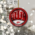 Indiana Hoosiers Circle Aluminium Custom Ornament 2 Side Trending New Arrivals H52912 ETUG311023
