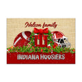 Indiana Hoosiers Doormat Personalized Your Name, Sport Team Doormat, Christmas Gifts For Football Fan, Home Decor ETHY-52726