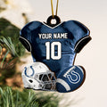 Indianapolis Colts 2 Layered Piece Wooden Ornament Custom Name And Number, Sport Team Ornament, Sport Gifts ETRG-52175