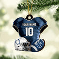Indianapolis Colts 2 Layered Piece Wooden Ornament Custom Name And Number, Sport Team Ornament, Sport Gifts ETRG-52175