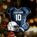 Indianapolis Colts 2 Layered Piece Wooden Ornament Custom Name And Number, Sport Team Ornament, Sport Gifts ETRG-52175