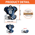 Indianapolis Colts 2 Layered Piece Wooden Ornament Custom Name And Number, Sport Team Ornament, Sport Gifts ETRG-52175