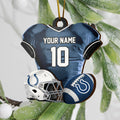 Indianapolis Colts 2 Layered Piece Wooden Ornament Custom Name And Number, Sport Team Ornament, Sport Gifts ETRG-52175