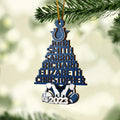 Indianapolis Colts 2 Layered Piece Wooden Ornament Custom Names And Choose Number Of Names, Sport Team And Christmas Tree Ornament ETRG-52211