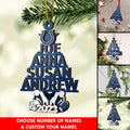 Indianapolis Colts 2 Layered Piece Wooden Ornament Custom Names And Choose Number Of Names, Sport Team And Christmas Tree Ornament ETRG-52211