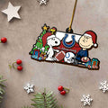 Indianapolis Colts 3 Layered Piece Wooden Ornament Custom Your Family Name, SN And Charlie Brown Ornament, Gift For Sport Lovers, Sport Hanging Decorations EHIVM-52349