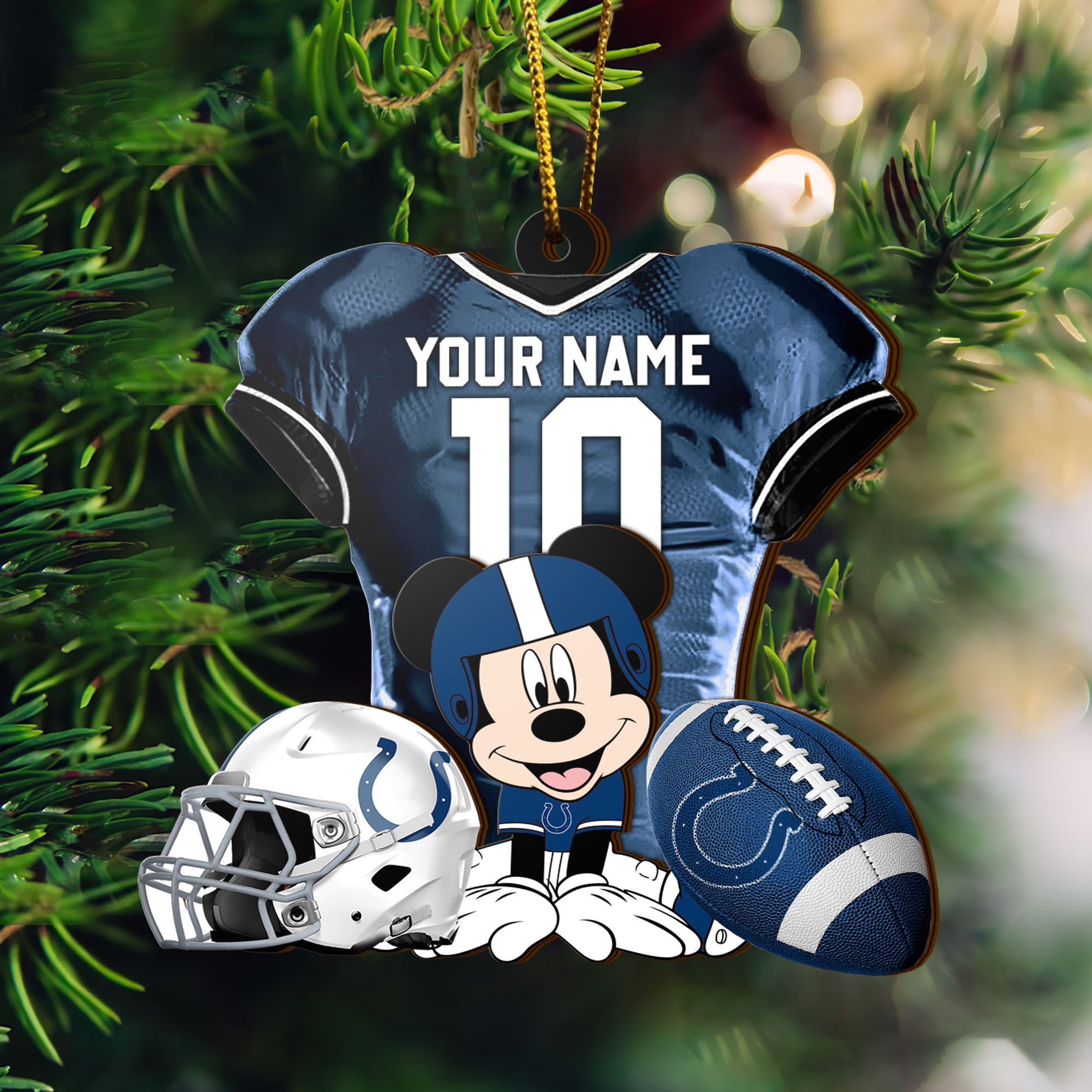 Indianapolis Colts 3 Layered Piece Wooden Ornament Custom Your Name And Number, Sport Team And MK Ornament, Sport Ornament, Fan Gifts EHIVM-52178