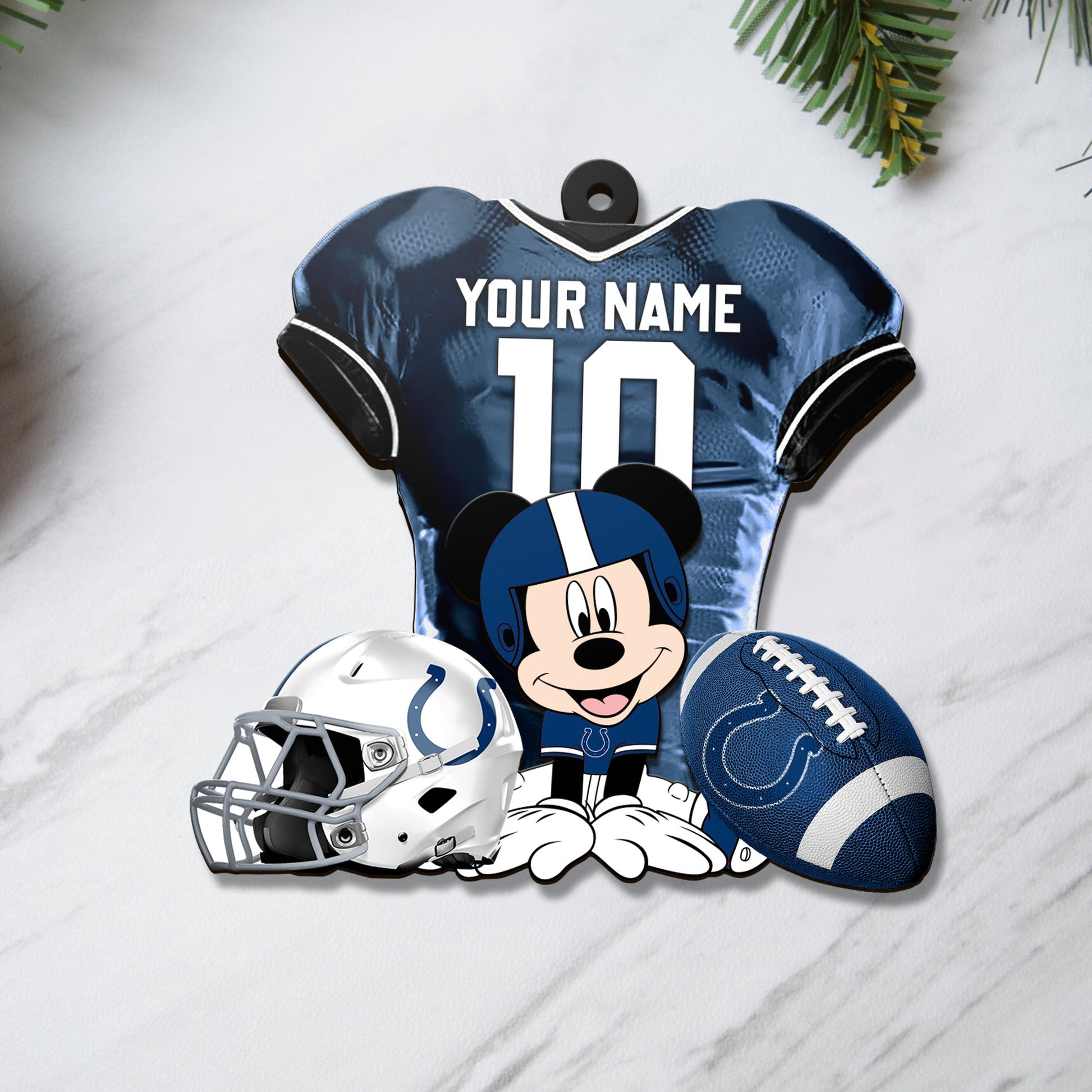 Indianapolis Colts 3 Layered Piece Wooden Ornament Custom Your Name And Number, Sport Team And MK Ornament, Sport Ornament, Fan Gifts EHIVM-52178
