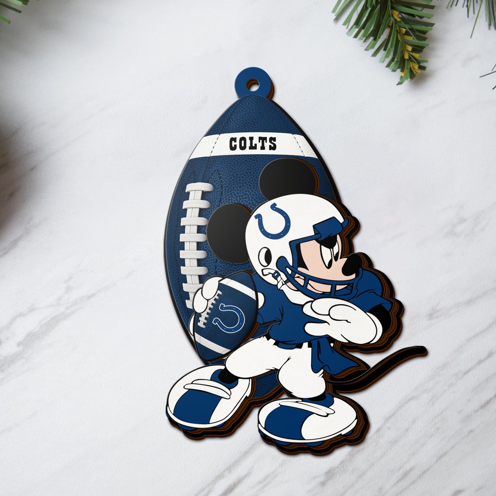Indianapolis Colts 3 Layered Piece Wooden Ornament, Sport Team And MK Ornament,Sport Ornament, Fan Gifts, Hanging Decoration EHIVM-52346