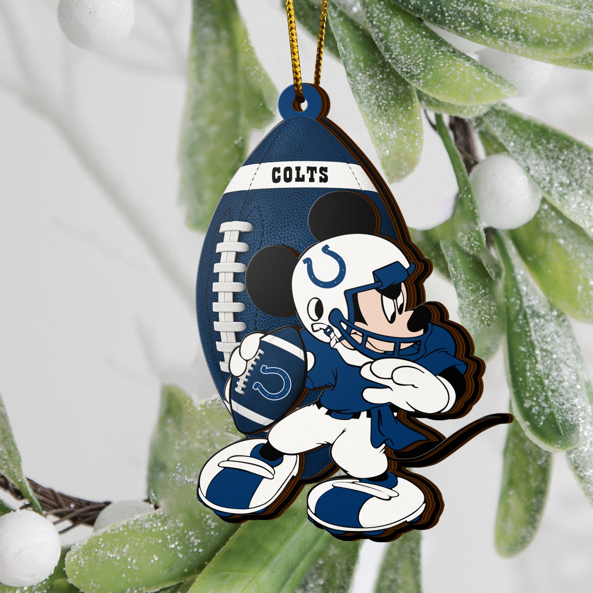 Indianapolis Colts 3 Layered Piece Wooden Ornament, Sport Team And MK Ornament,Sport Ornament, Fan Gifts, Hanging Decoration EHIVM-52346