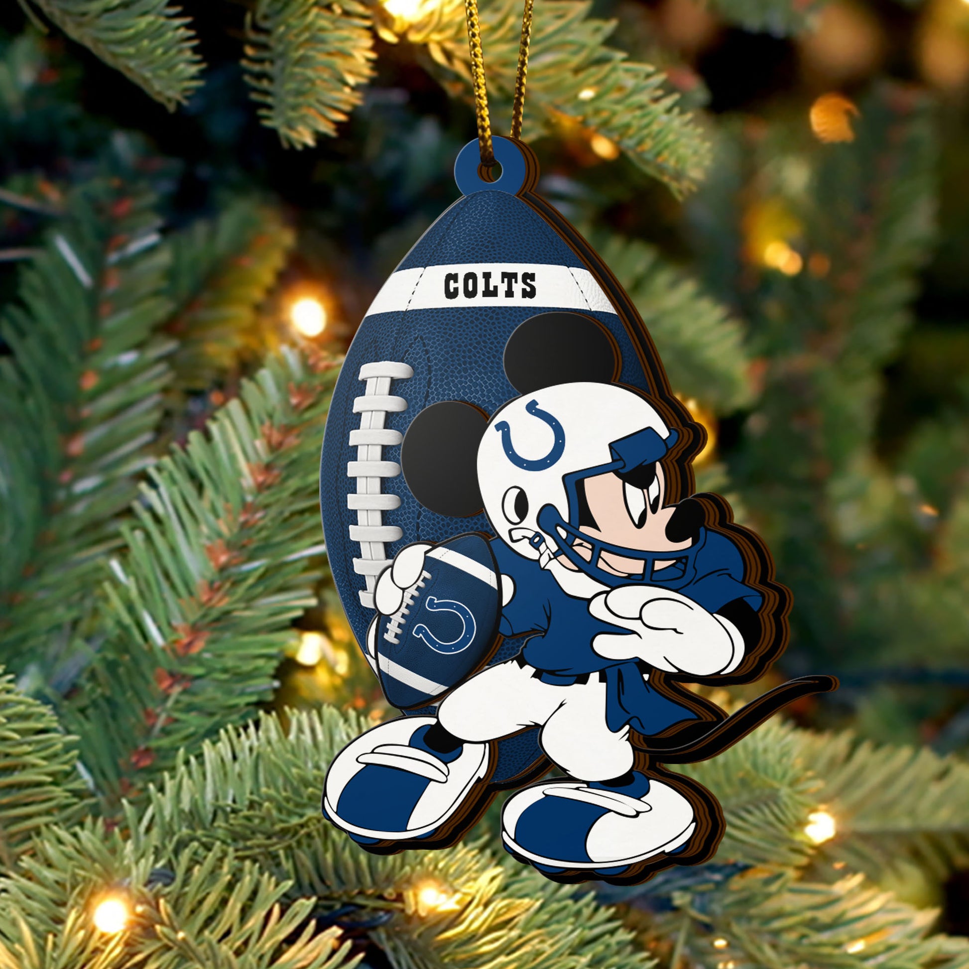 Indianapolis Colts 3 Layered Piece Wooden Ornament, Sport Team And MK Ornament,Sport Ornament, Fan Gifts, Hanging Decoration EHIVM-52346