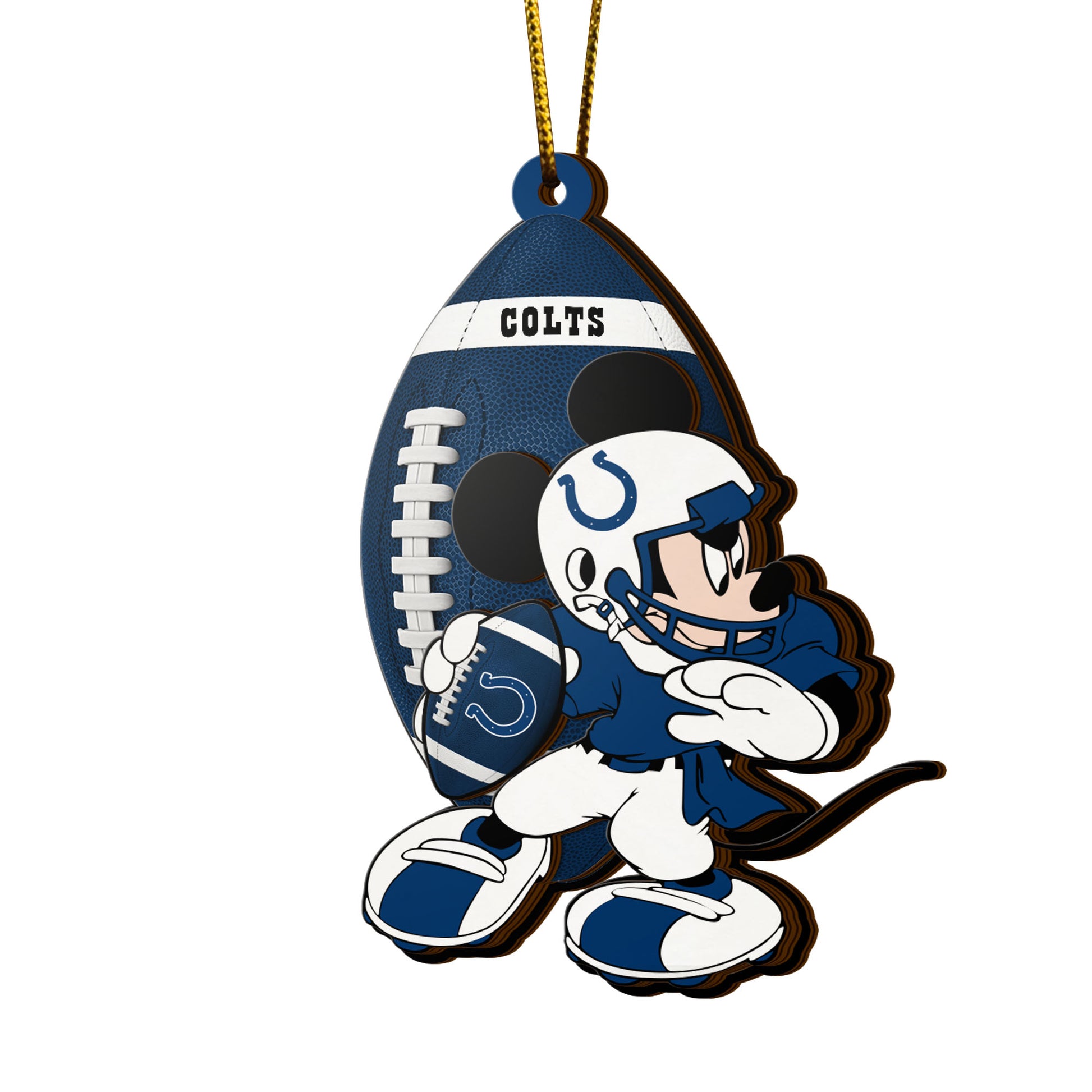 Indianapolis Colts 3 Layered Piece Wooden Ornament, Sport Team And MK Ornament,Sport Ornament, Fan Gifts, Hanging Decoration EHIVM-52346