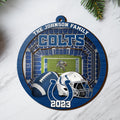 Indianapolis Colts 3 Layered Piece Wooden Ornament Your Family Name And Year, Sport Ornament, Fan Gifts, Hanging Decoration EHIVM-52183