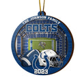 Indianapolis Colts 3 Layered Piece Wooden Ornament Your Family Name And Year, Sport Ornament, Fan Gifts, Hanging Decoration EHIVM-52183
