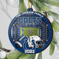 Indianapolis Colts 3 Layered Piece Wooden Ornament Your Family Name And Year, Sport Ornament, Fan Gifts, Hanging Decoration EHIVM-52183