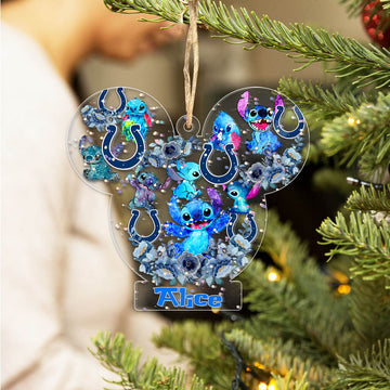 Indianapolis Colts Acrylic Ornament Personalized Your Name , Football Team With St Acrylic Ornament, Sport Gifts, Home Decorations ETHY-52630