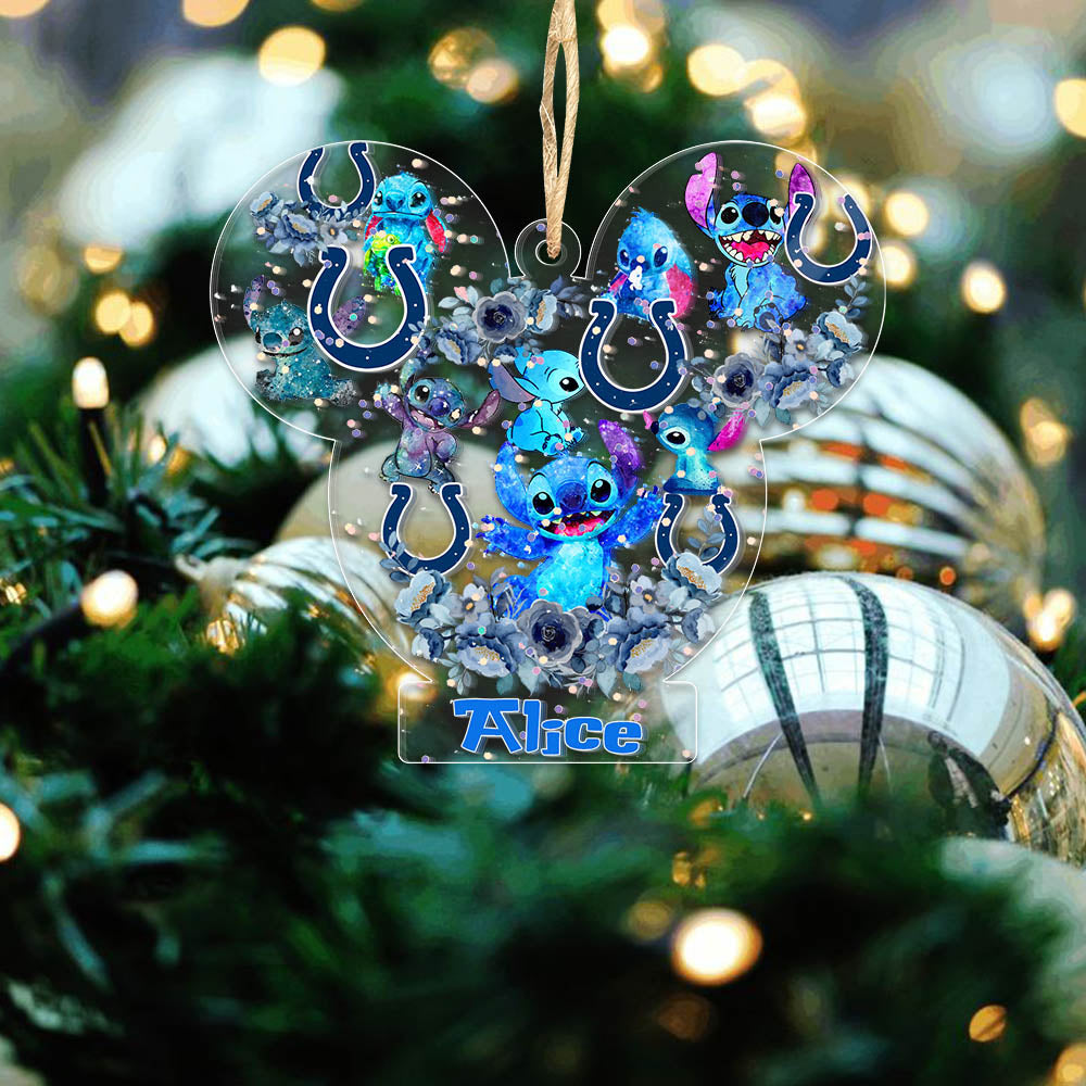 Indianapolis Colts Acrylic Ornament Personalized Your Name , Football Team With St Acrylic Ornament, Sport Gifts, Home Decorations ETHY-52630