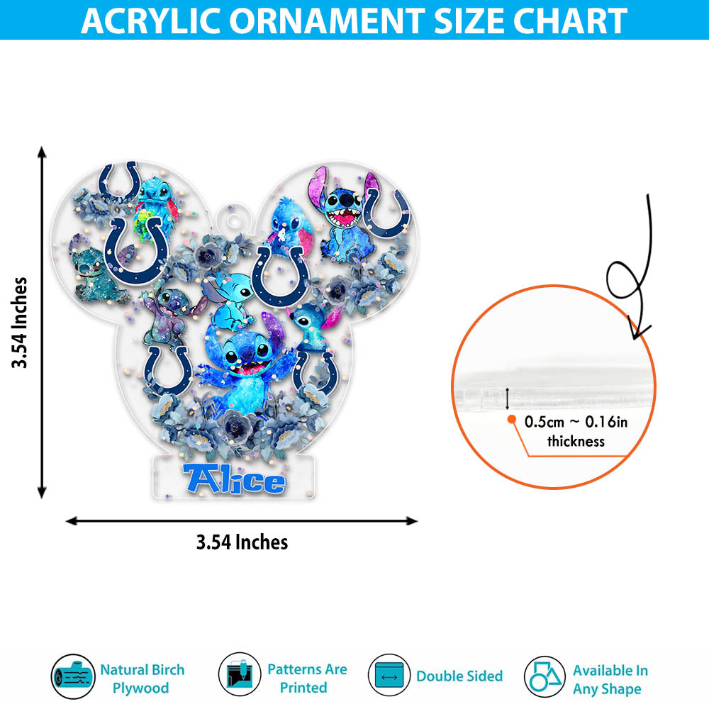 Indianapolis Colts Acrylic Ornament Personalized Your Name , Football Team With St Acrylic Ornament, Sport Gifts, Home Decorations ETHY-52630