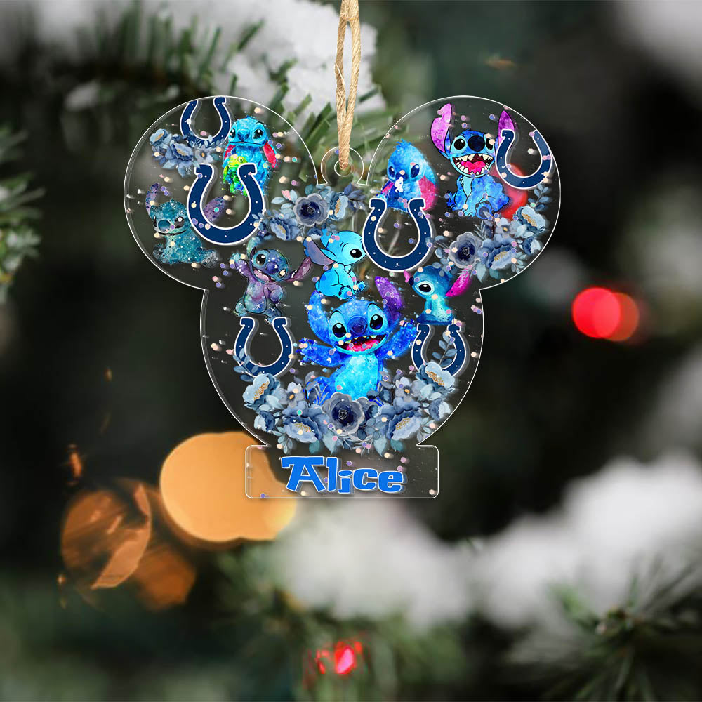 Indianapolis Colts Acrylic Ornament Personalized Your Name , Football Team With St Acrylic Ornament, Sport Gifts, Home Decorations ETHY-52630