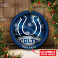 Indianapolis Colts Circle Aluminium Custom Ornament 2 Side Trending New Arrivals H52912 ETUG311023
