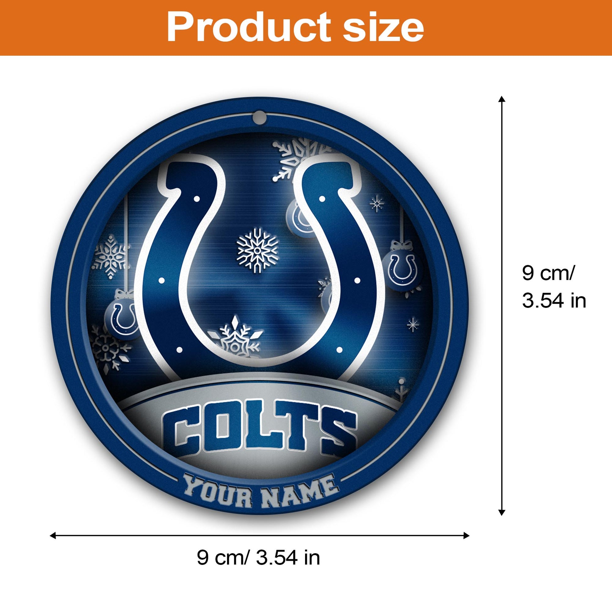 Indianapolis Colts Circle Aluminium Custom Ornament 2 Side Trending New Arrivals H52912 ETUG311023