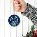 Indianapolis Colts Circle Aluminium Custom Ornament 2 Side Trending New Arrivals H52912 ETUG311023