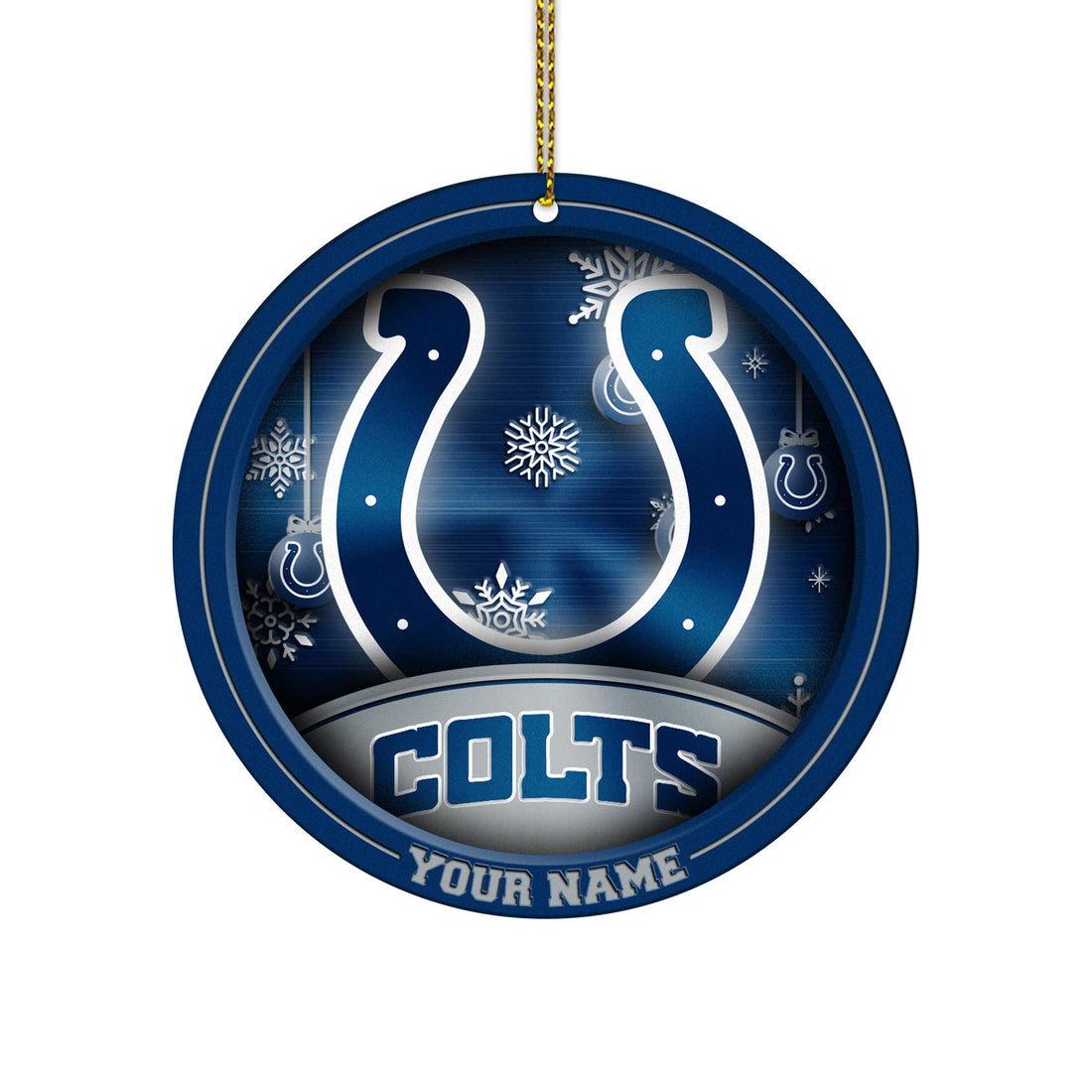 Indianapolis Colts Circle Aluminium Custom Ornament 2 Side Trending New Arrivals H52912 ETUG311023