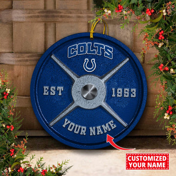 Indianapolis Colts Fitness Circle Aluminium Custom Ornament 2 Side Trending New Arrivals H52884 ETUG311023