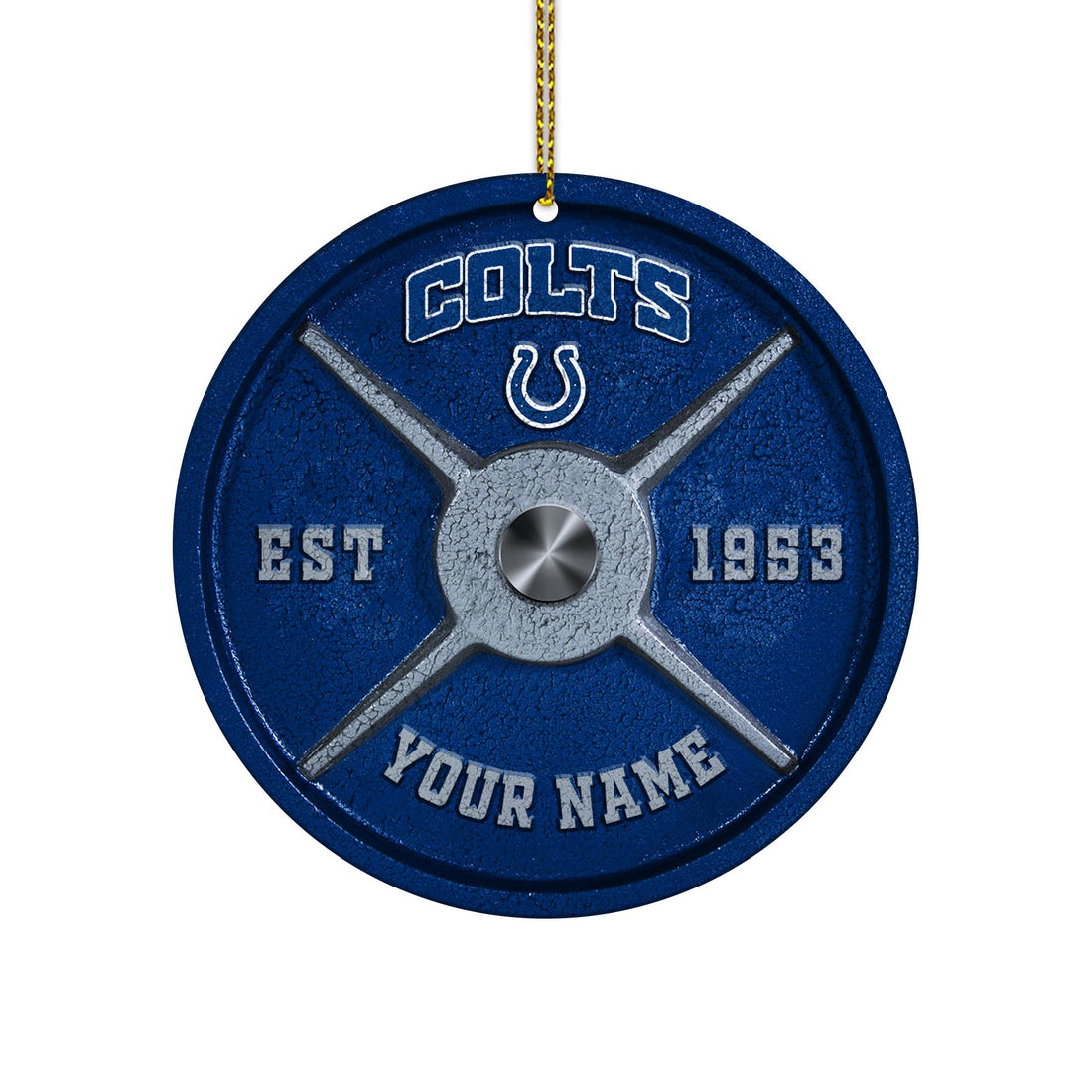 Indianapolis Colts Fitness Circle Aluminium Custom Ornament 2 Side Trending New Arrivals H52884 ETUG311023
