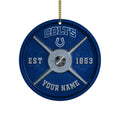 Indianapolis Colts Fitness Circle Aluminium Custom Ornament 2 Side Trending New Arrivals H52884 ETUG311023