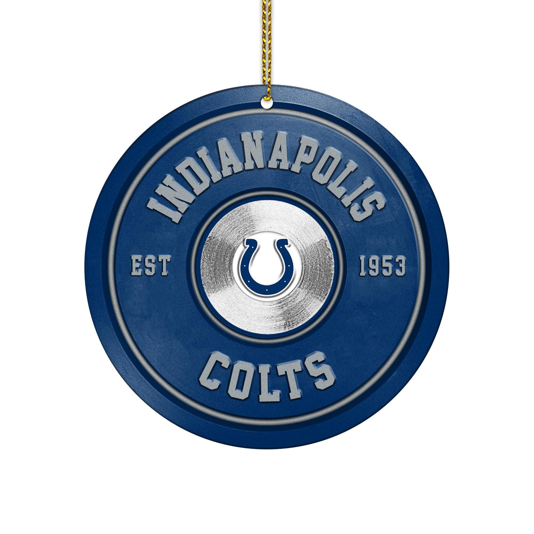 Indianapolis Colts Fitness Circle Aluminium Ornament 2 Side Trending New Arrivals H52883 ETUG311023