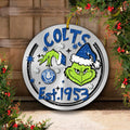 Indianapolis Colts Grinch Circle Aluminium Ornament 2 Side Trending New Arrivals H52900 ETUG311023