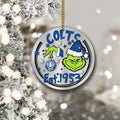 Indianapolis Colts Grinch Circle Aluminium Ornament 2 Side Trending New Arrivals H52900 ETUG311023