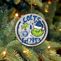 Indianapolis Colts Grinch Circle Aluminium Ornament 2 Side Trending New Arrivals H52900 ETUG311023