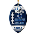 Indianapolis Colts Wooden Ornament 2 Sides Personalized Your Name, Sport Team Ornament, Sport Hanging Decorations, Sport Gifts
