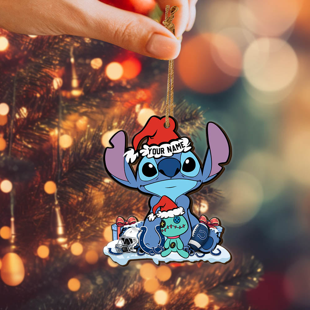 Indianapolis Colts Wooden Ornament Personalized Your Name , Football Team And St Ornament, Christmas Gift For Football Fan ETHY-52633