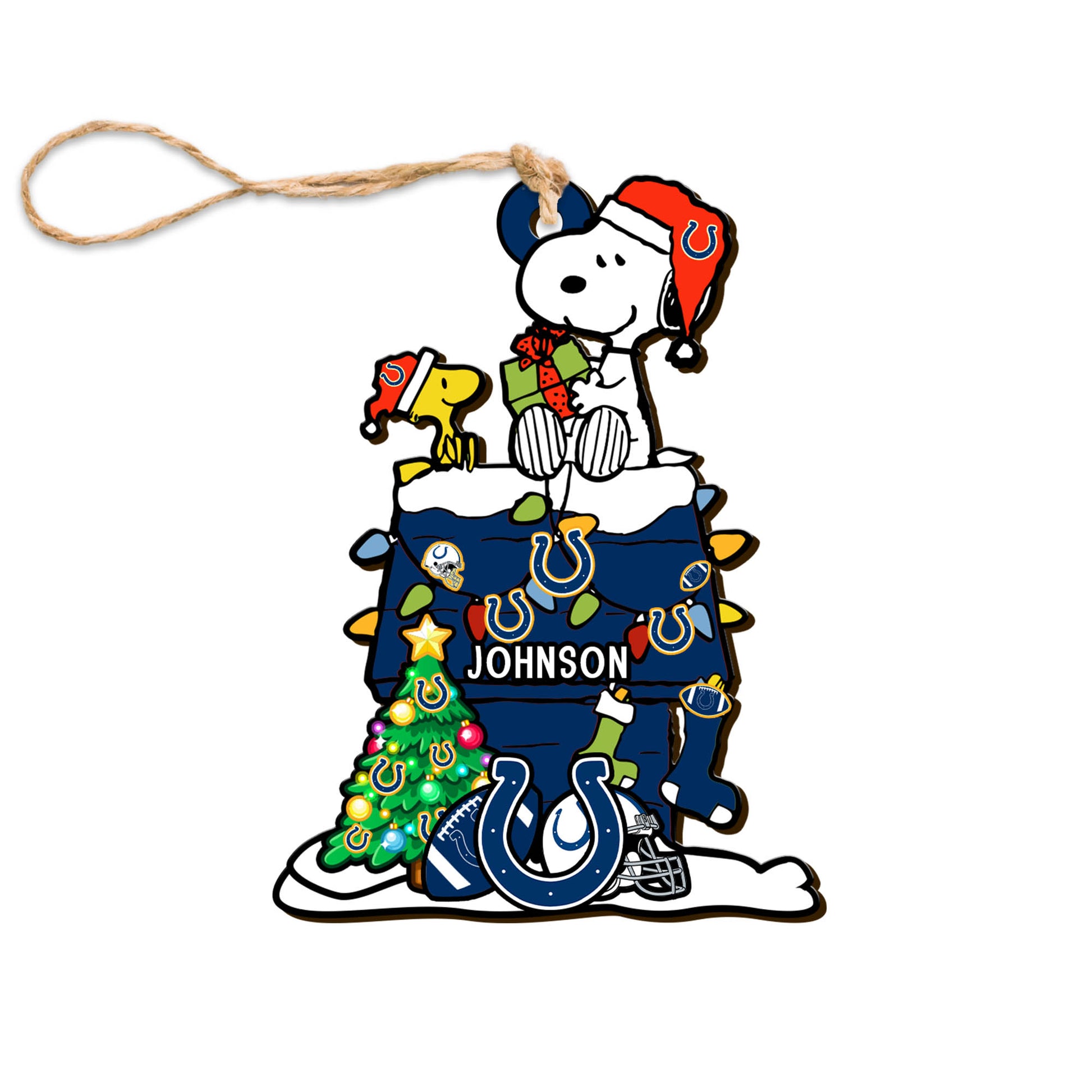 Indianapolis Colts Wooden Ornament Personalized Your Name, SN Ornament, Christmas Gifts For Sport Lovers, Sport Home Decorations ETHY-52323