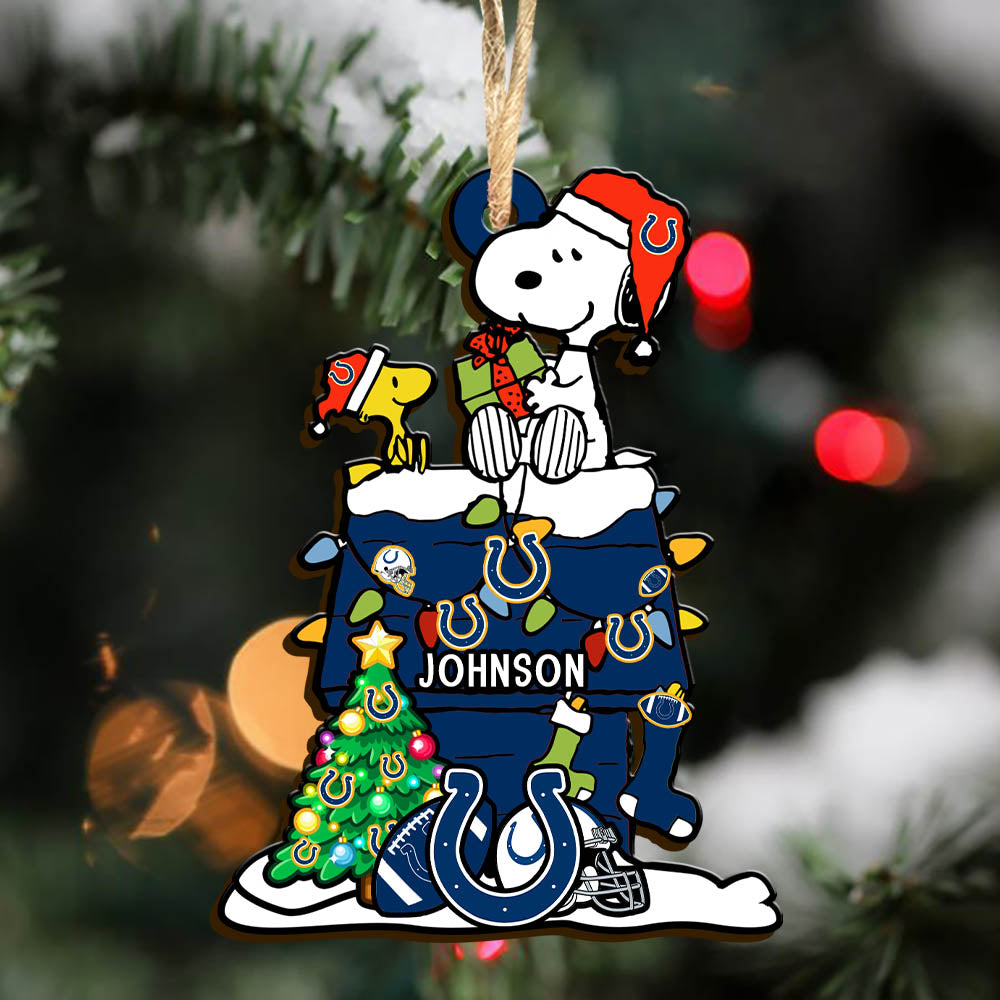Indianapolis Colts Wooden Ornament Personalized Your Name, SN Ornament, Christmas Gifts For Sport Lovers, Sport Home Decorations ETHY-52323