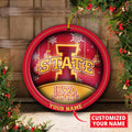 Iowa State Cyclones Circle Aluminium Custom Ornament 2 Side Trending New Arrivals H52912 ETUG311023