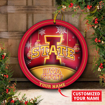 Iowa State Cyclones Circle Aluminium Custom Ornament 2 Side Trending New Arrivals H52912 ETUG311023