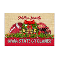 Iowa State Cyclones Doormat Personalized Your Name, Sport Team Doormat, Christmas Gifts For Football Fan, Home Decor ETHY-52726